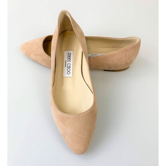 NWT JIMMY CHOO Suede Flats - Picture 1 of 9